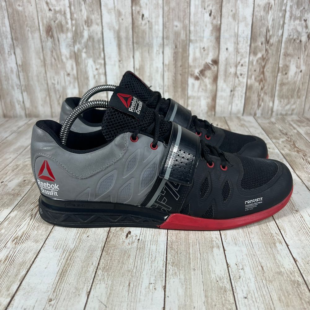 Reebok Men's Black Gray and Red CrossFit Athletic Shoes
